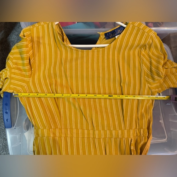 Blue Rain Yellow Stripped Dress - Picture 6 of 10